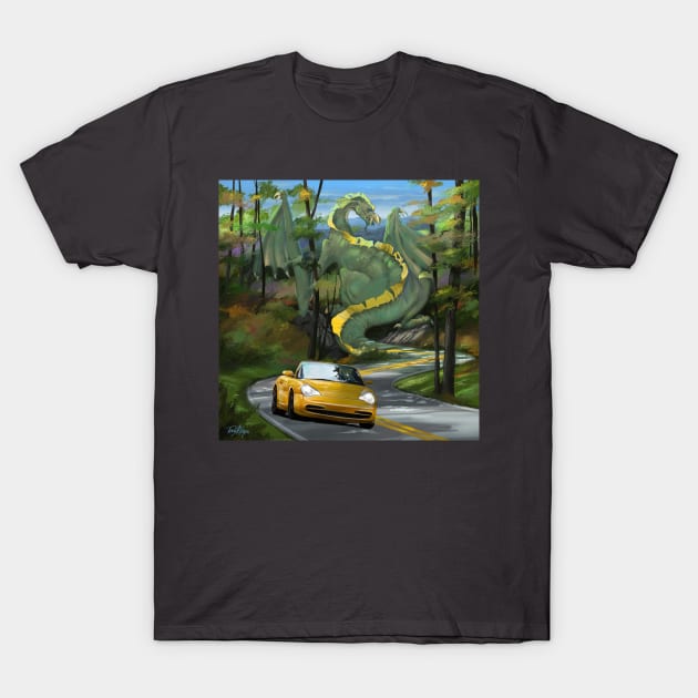 The tail of the dragon T-Shirt by Tony Morgan